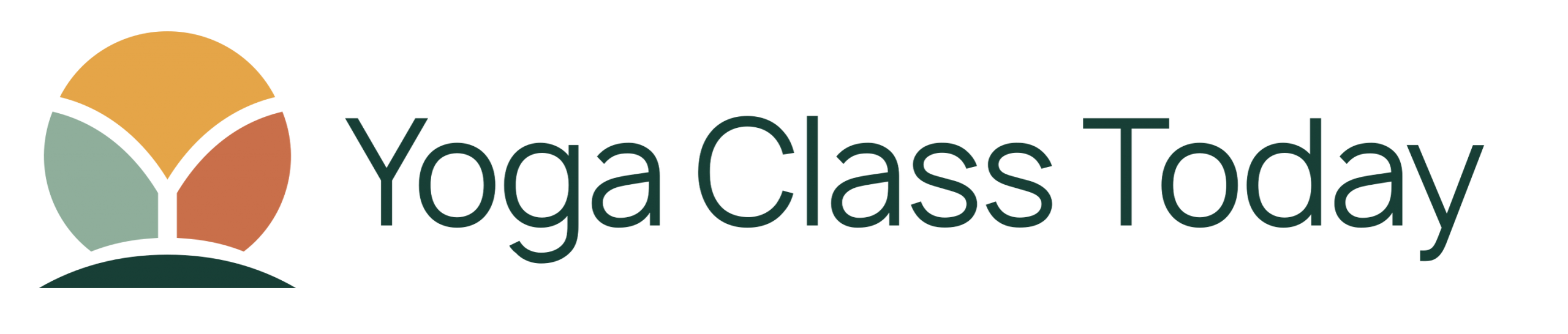 Yoga Class Today tri color logo